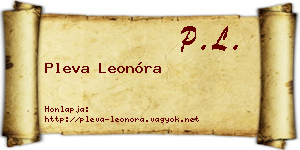 Pleva Leonóra névjegykártya