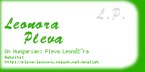 leonora pleva business card